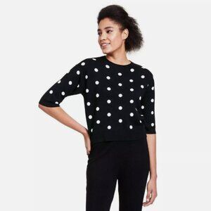 NWT Victor Glemaud for Target Black and White Polka Dot Crew Neck Sweater